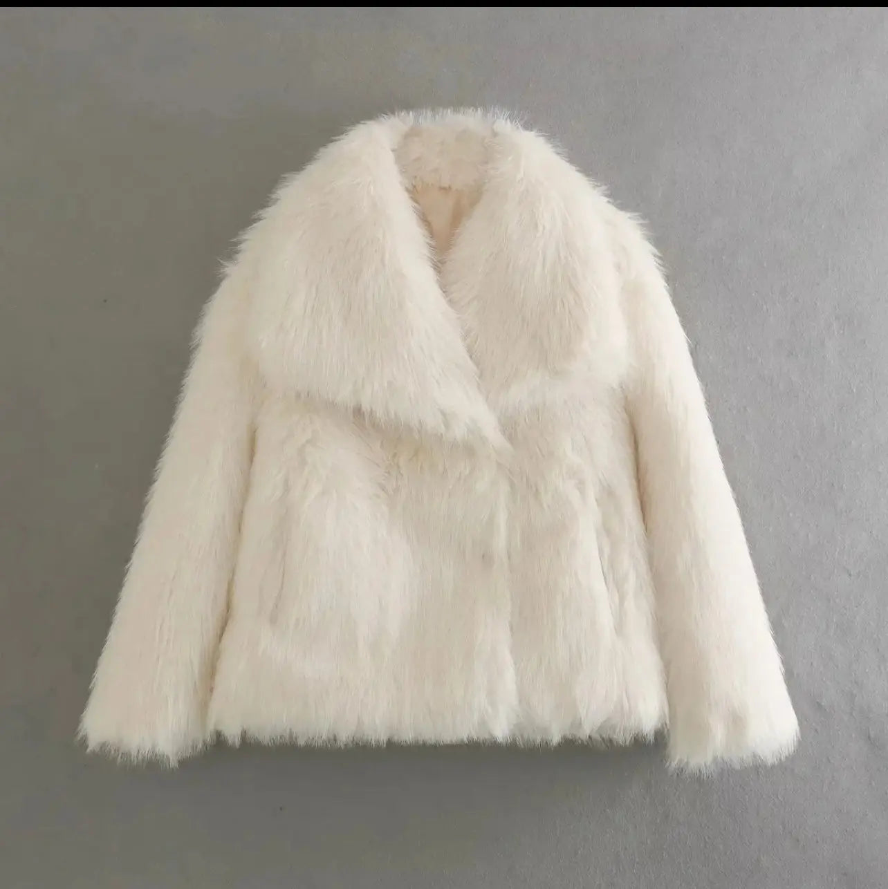 Elvira - Damen Kunstpelzjacke mit Kragen