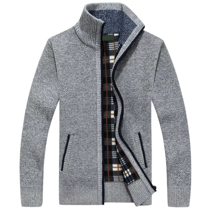 Jonas – Strickjacke Herren mit kariertem Innenfutter
