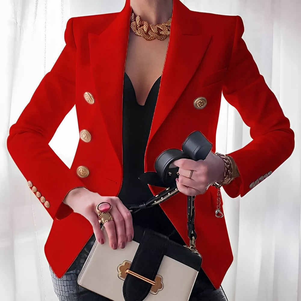 Sofia - Damen Blazer mit doppelreihigen Goldknöpfen