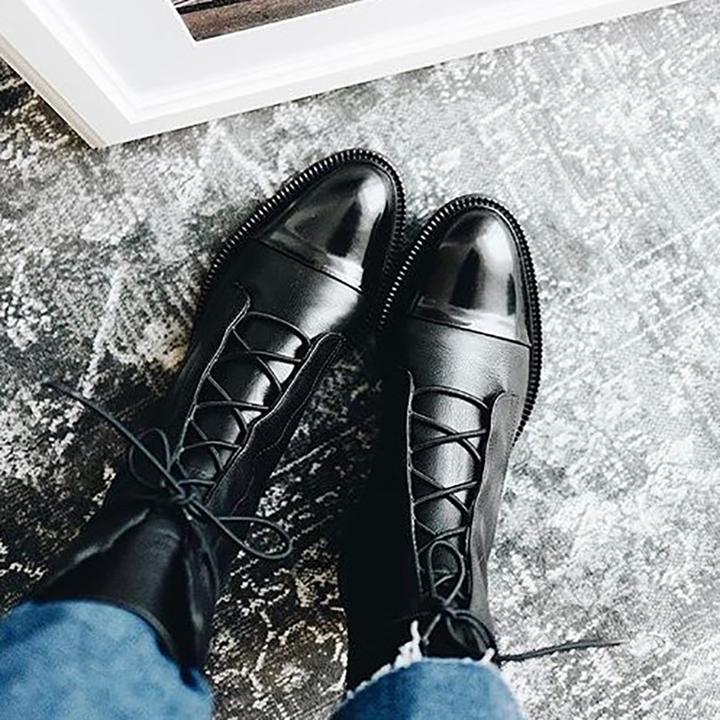 Lina – Leder-Schnürstiefel Damen