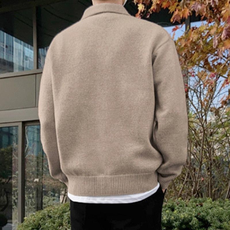 Elias – Wollpullover Herren mit Knopfleiste