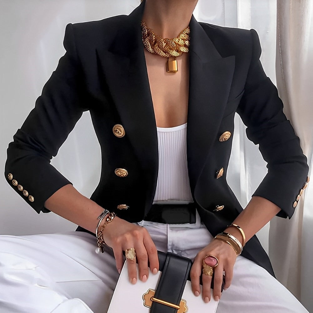 Sofia - Damen Blazer mit doppelreihigen Goldknöpfen