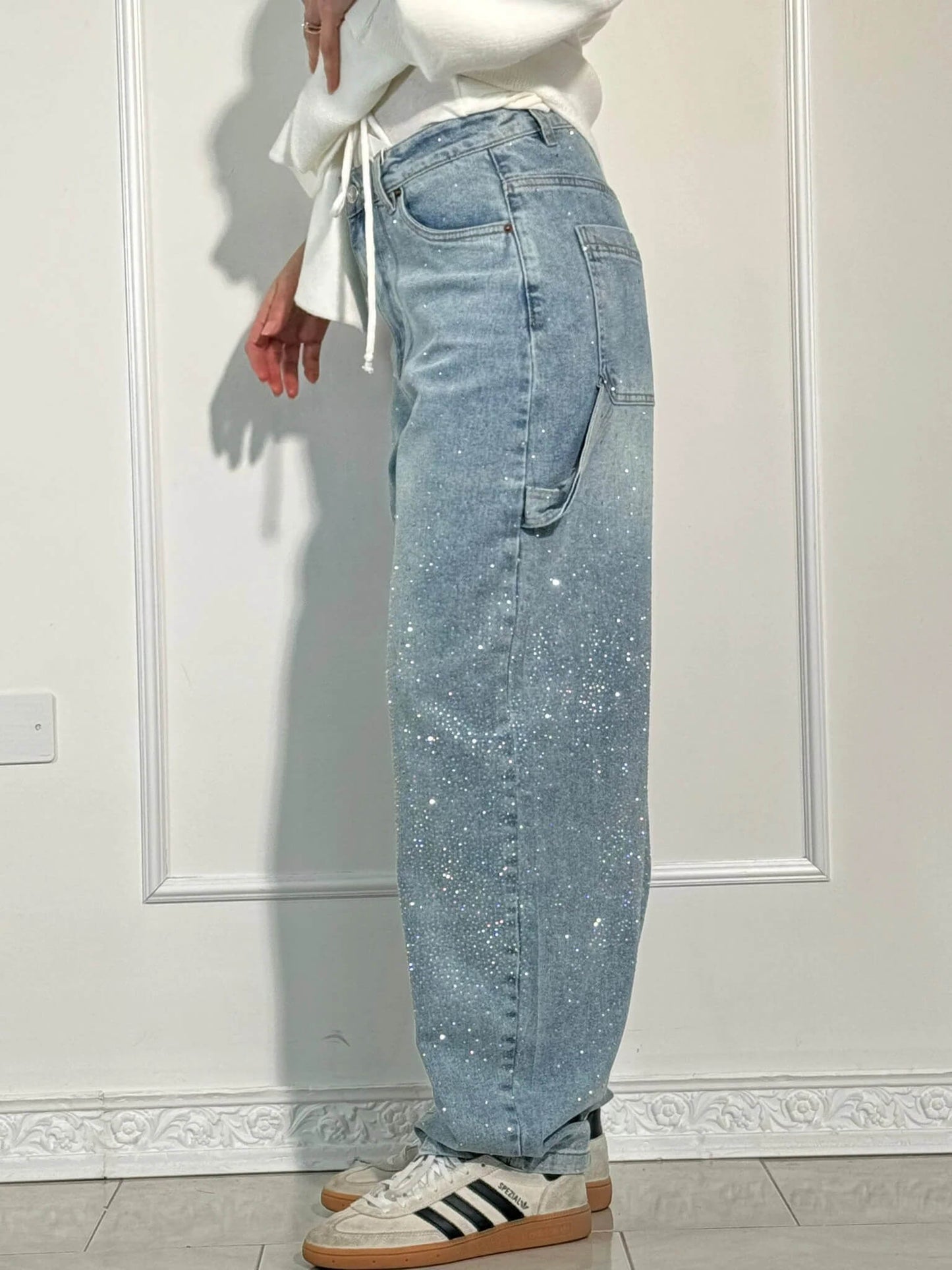 Nina – Glitzernde Baggy-Jeans Damen