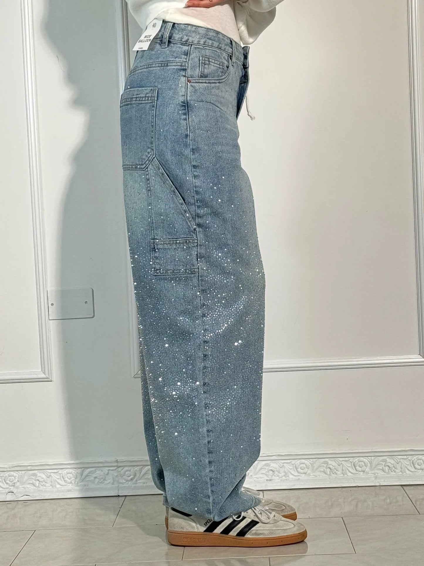 Nina – Glitzernde Baggy-Jeans Damen