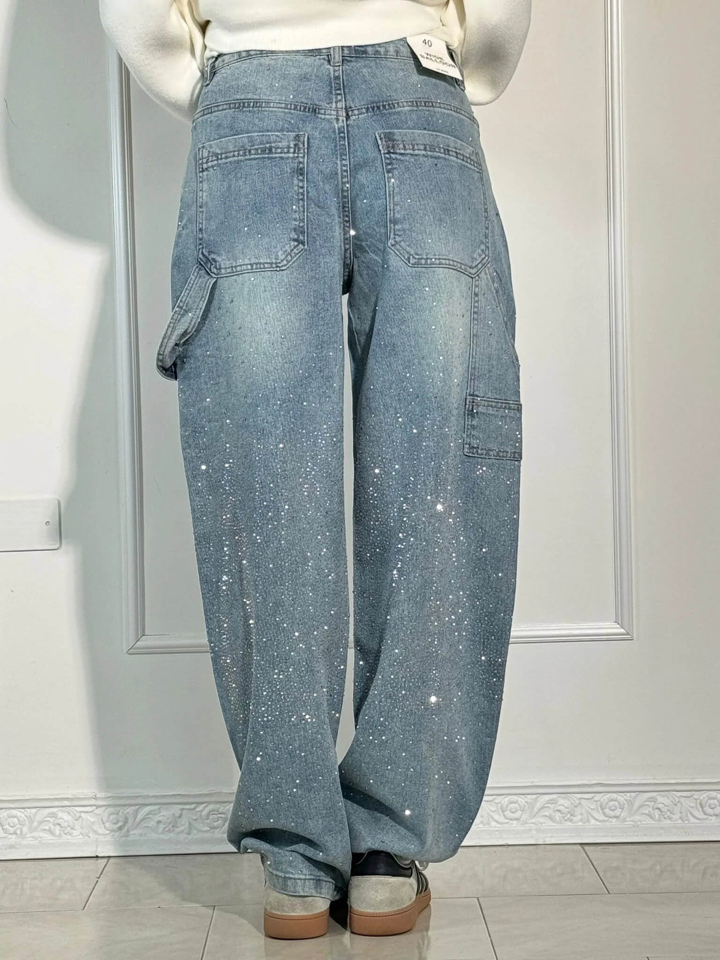 Nina – Glitzernde Baggy-Jeans Damen