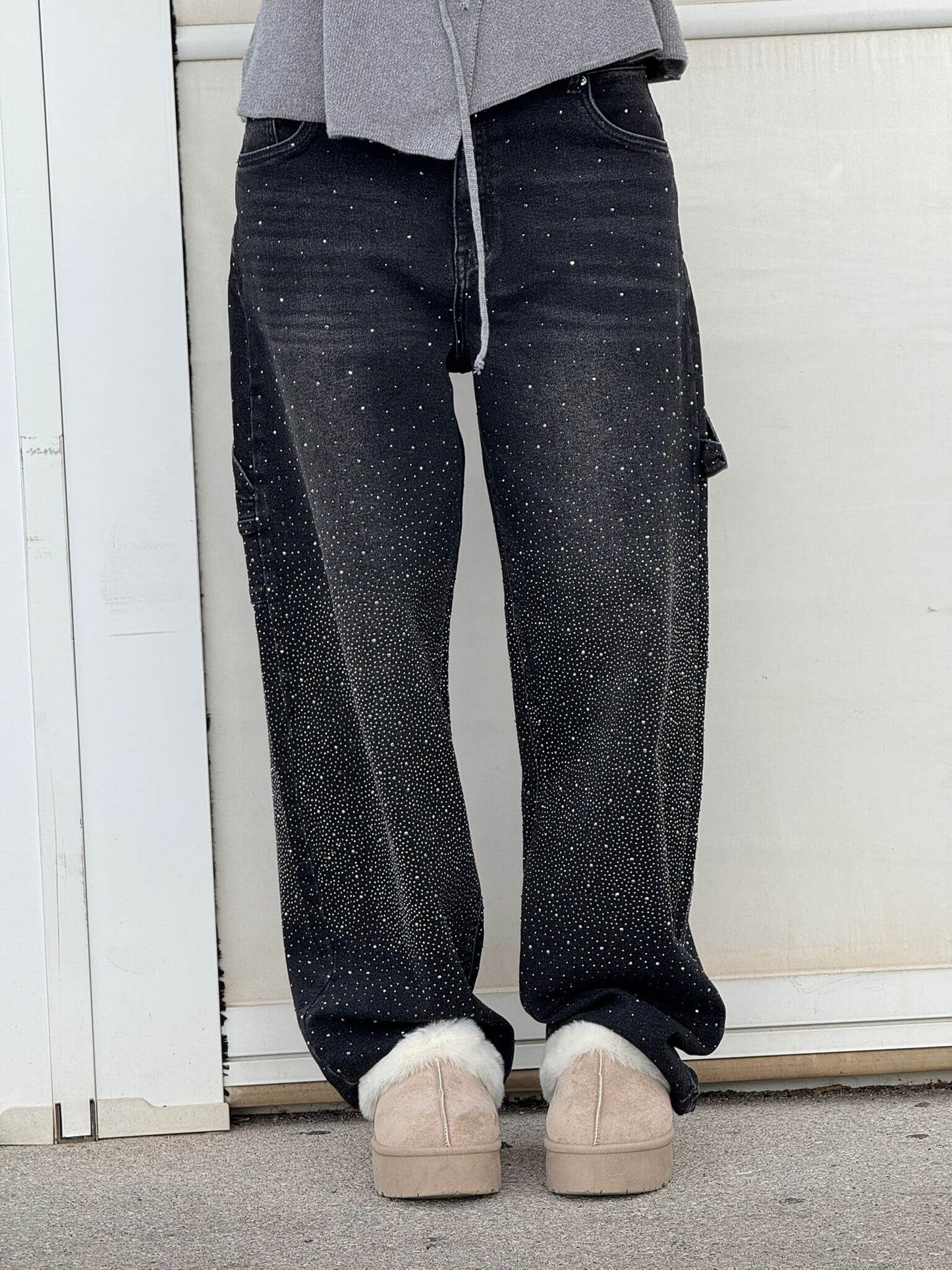 Nina – Glitzernde Baggy-Jeans Damen