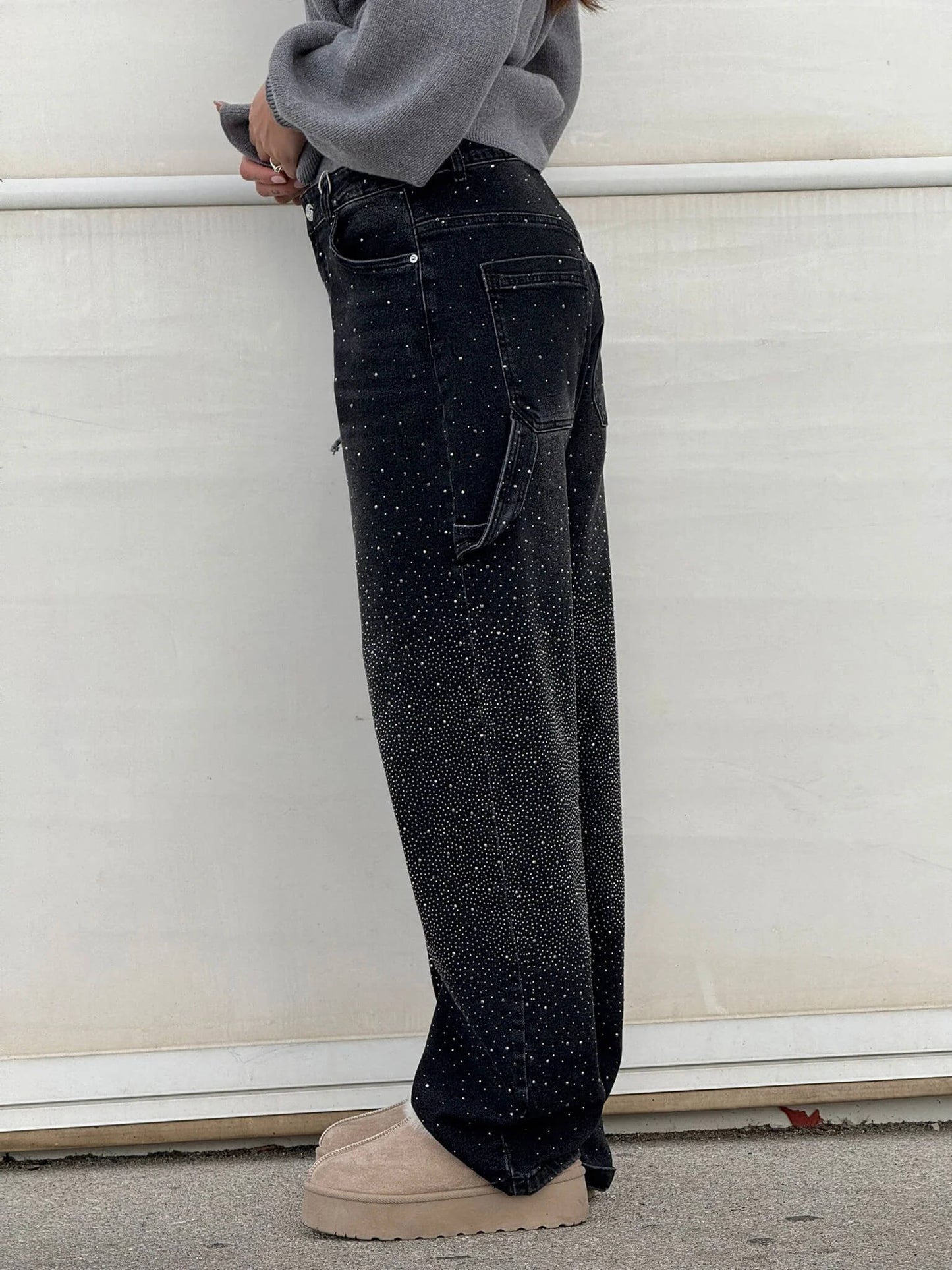 Nina – Glitzernde Baggy-Jeans Damen