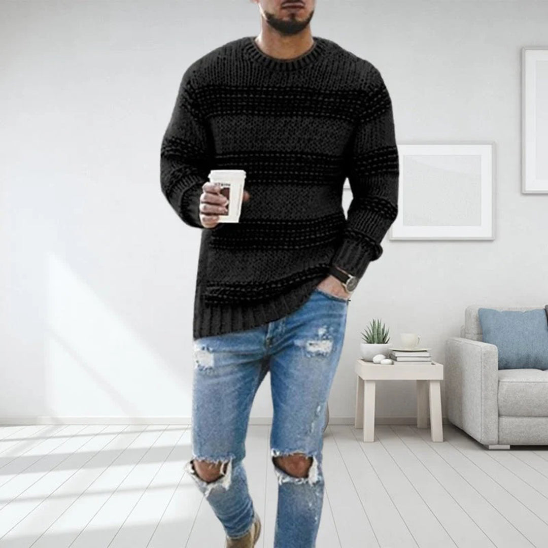 Jonas - Herren Strickpullover mit Rundhalsausschnitt