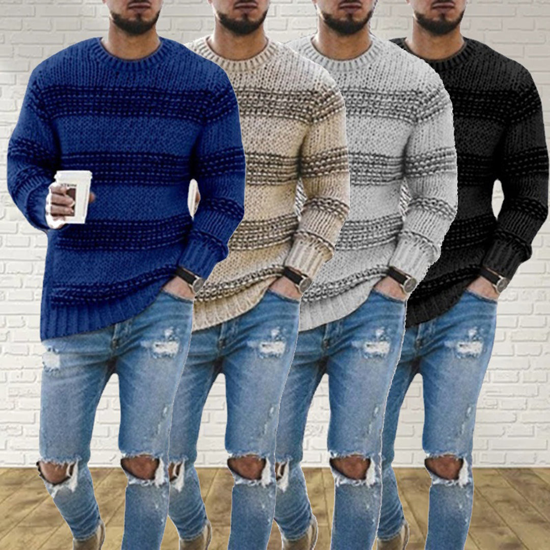 Jonas - Herren Strickpullover mit Rundhalsausschnitt