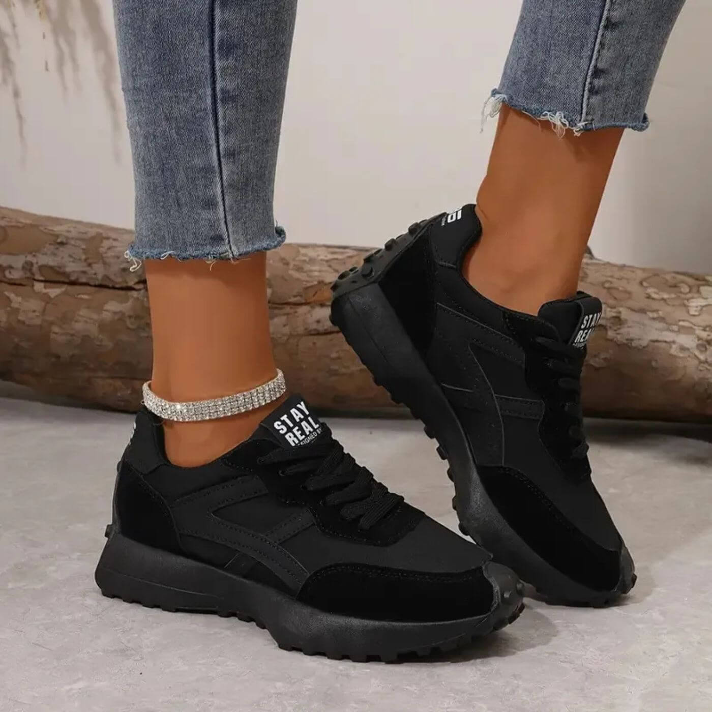 Mila - Damen Sneaker sportlich bequem atmungsaktiv