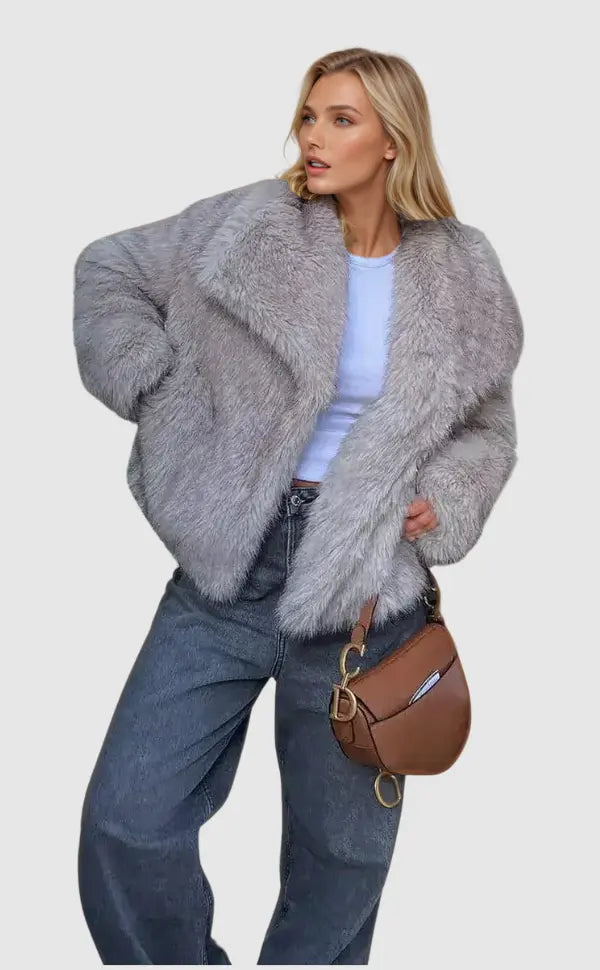 Alessia – Edle Kunstpelzjacke Damen