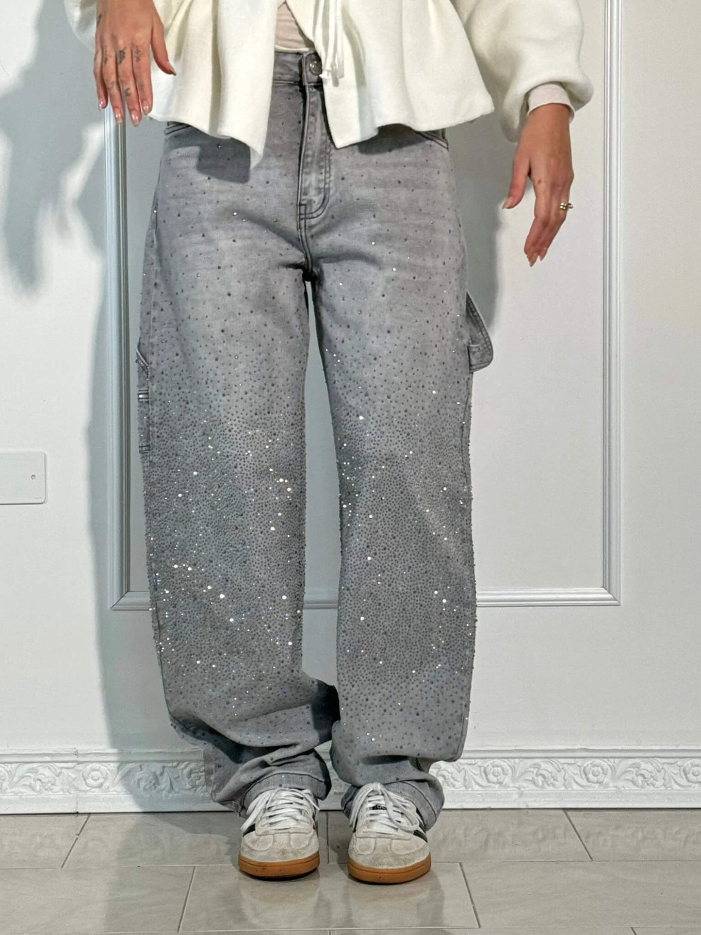Nina – Glitzernde Baggy-Jeans Damen