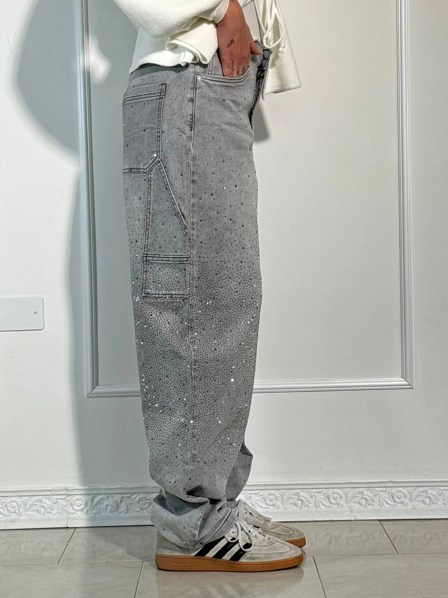 Nina – Glitzernde Baggy-Jeans Damen