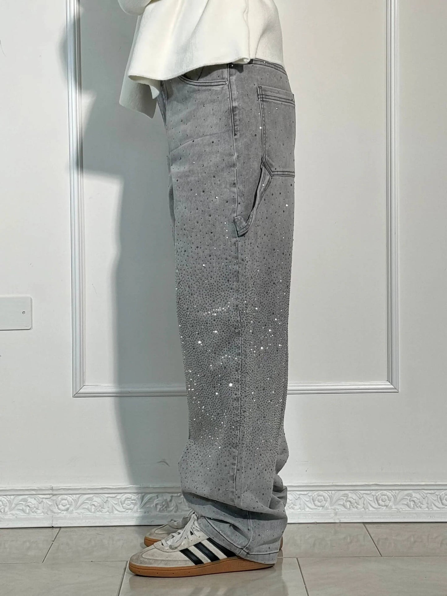 Nina – Glitzernde Baggy-Jeans Damen