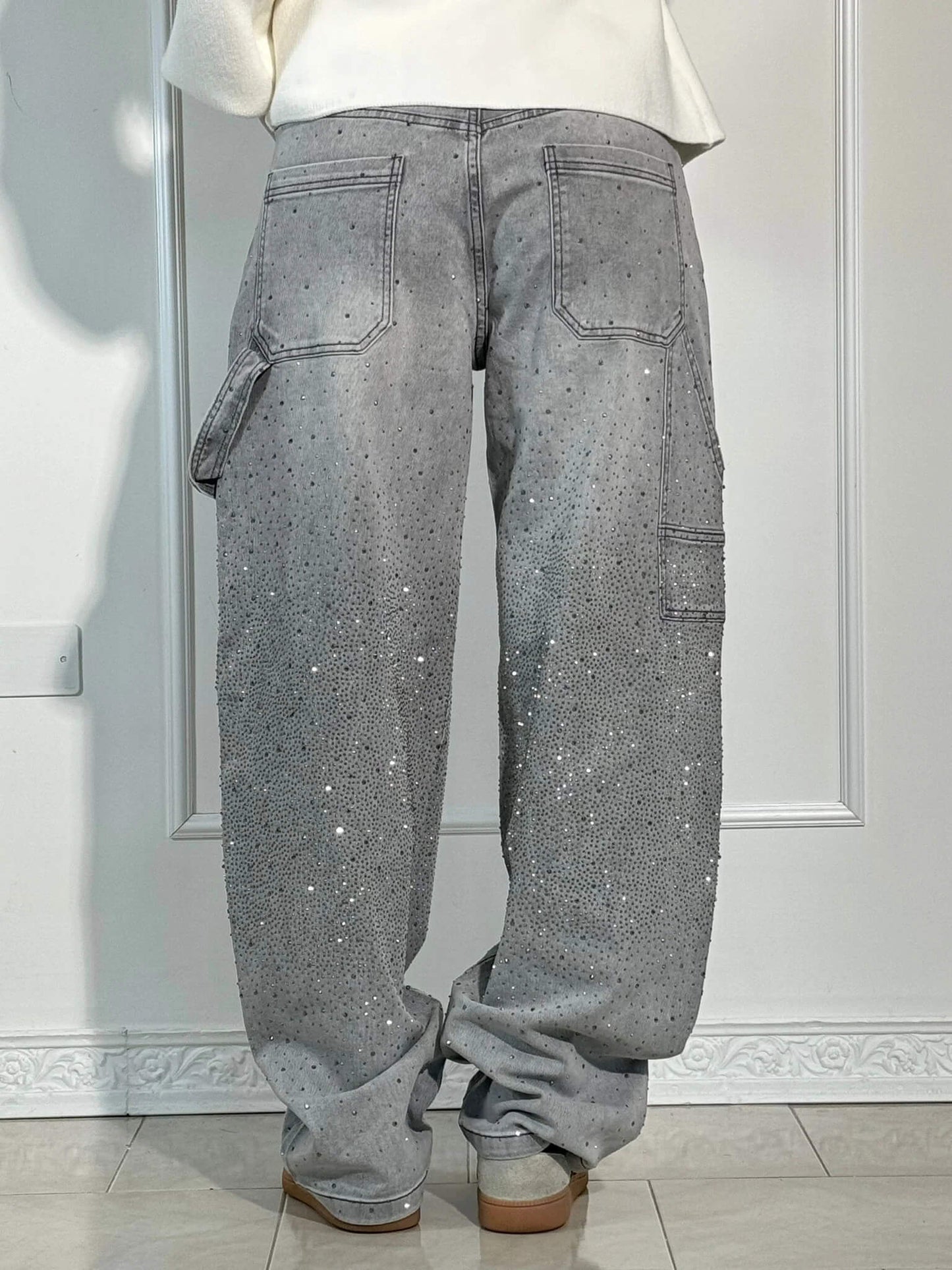 Nina – Glitzernde Baggy-Jeans Damen