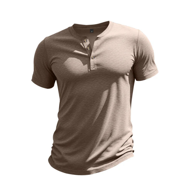 Marc - Herren T-Shirt mit Knopfleiste