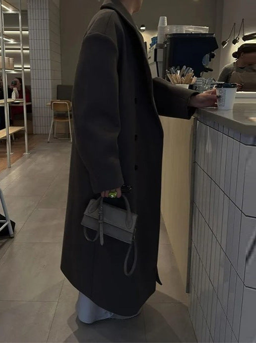 Elodie – Damen Oversize-Mantel mit Reverskragen und Knopfleiste
