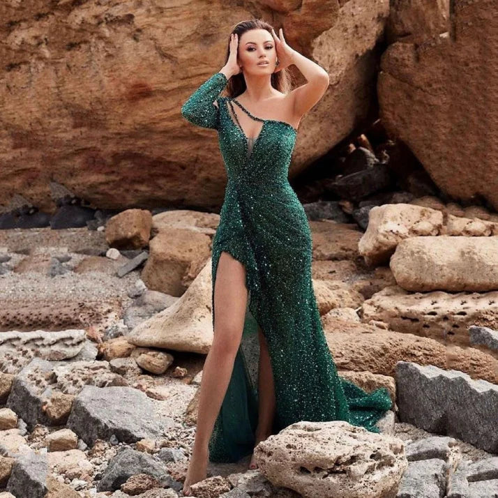 Diana - Damen Abendkleid mit Schlitz