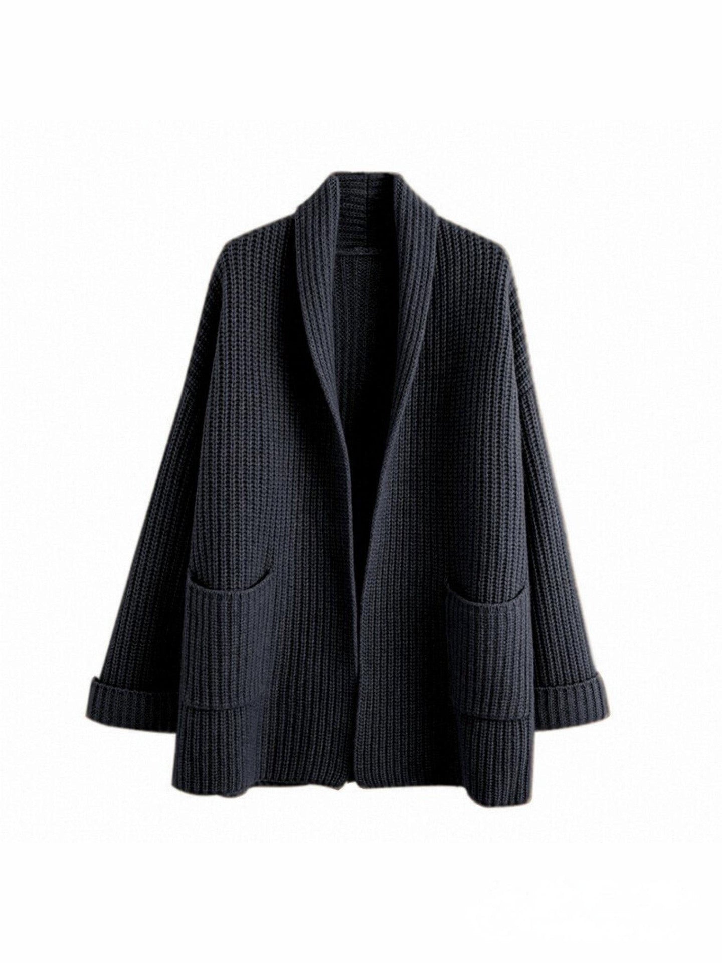 Elena - Damen Strick Cardigan lang offen bequem