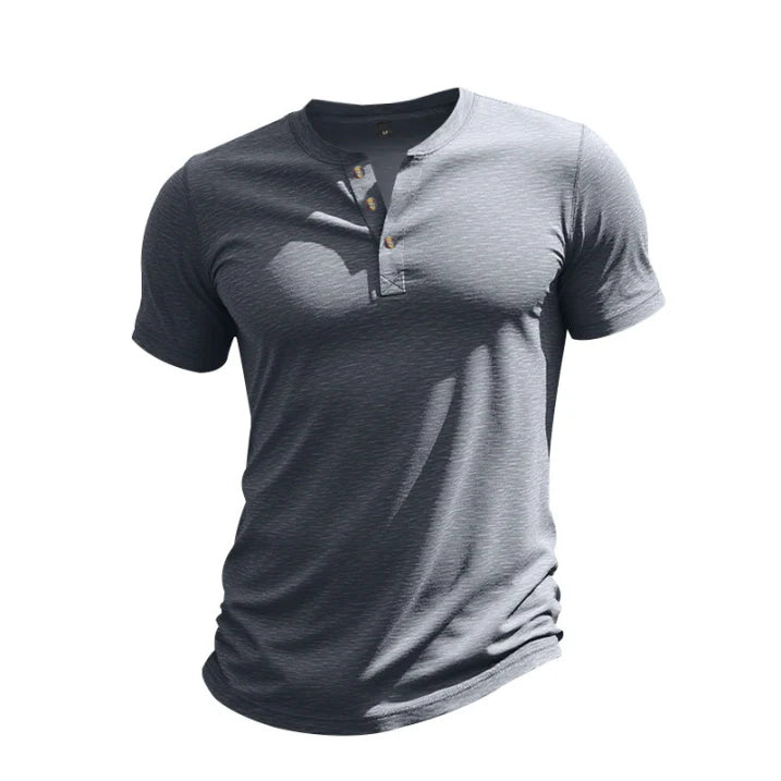 Marc - Herren T-Shirt mit Knopfleiste