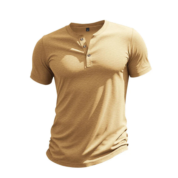Marc - Herren T-Shirt mit Knopfleiste