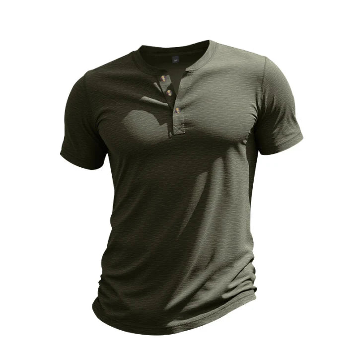 Marc - Herren T-Shirt mit Knopfleiste