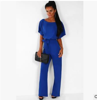Liora – Damen Jumpsuit mit Bindegürtel und weitem Bein