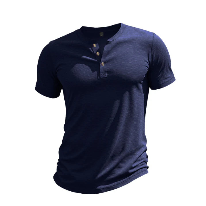 Marc - Herren T-Shirt mit Knopfleiste