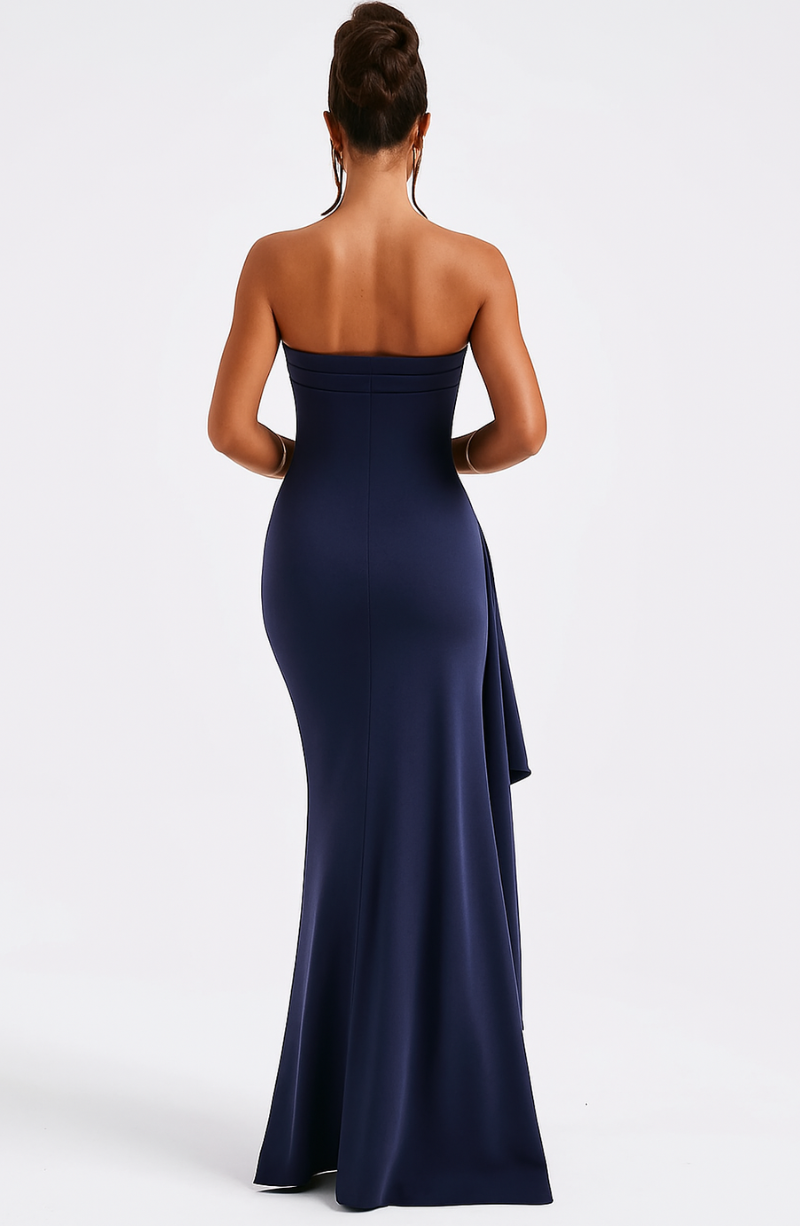 Amelia - Damen Abendkleid mit Schlitz und Bandeau-Design