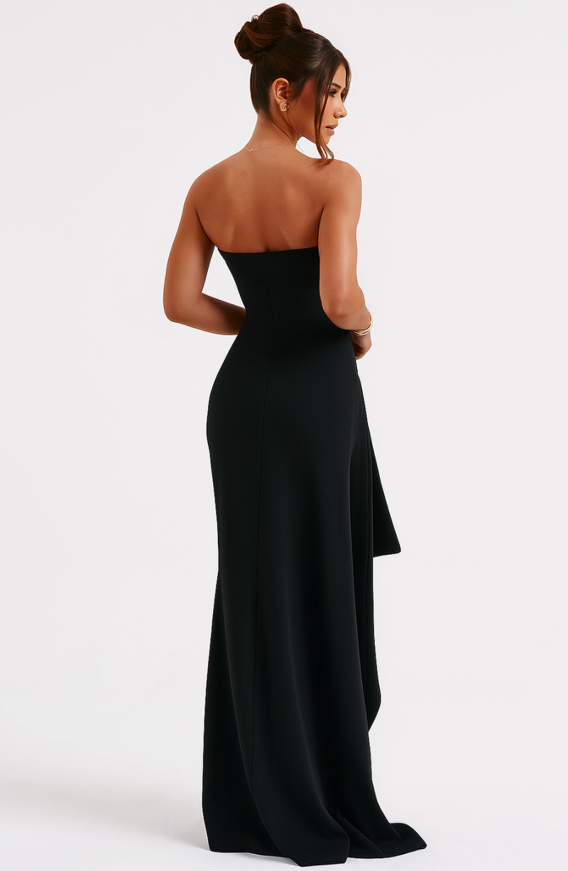 Amelia - Damen Abendkleid mit Schlitz und Bandeau-Design