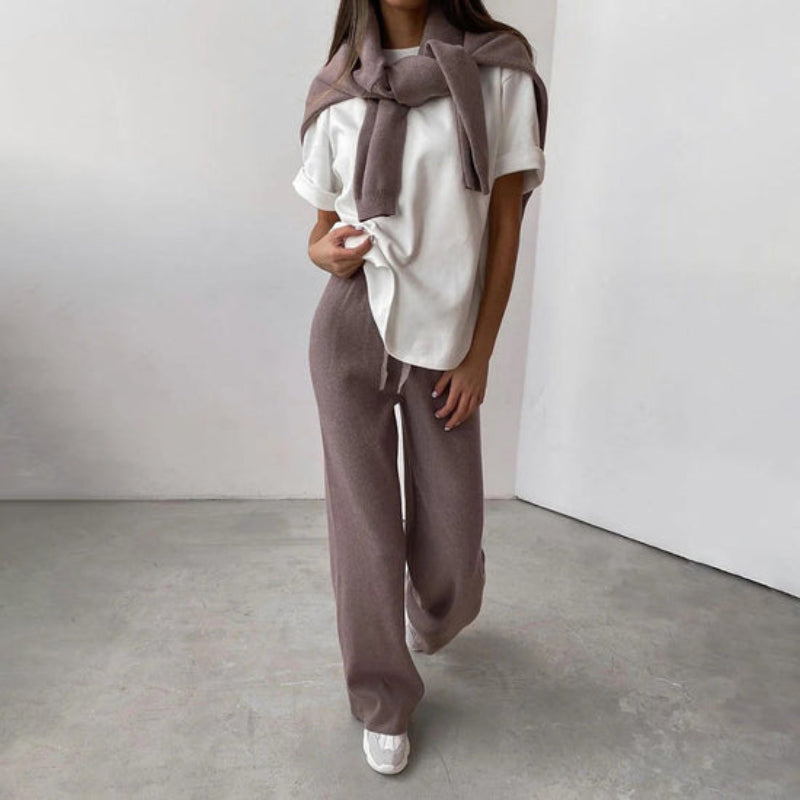 Maya – Winter Strick Set Damen mit Rollkragen