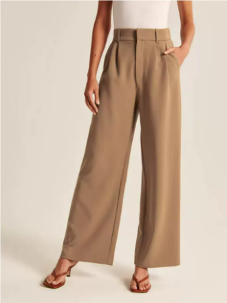Anna - Damen Stoffhose mit weitem Bein