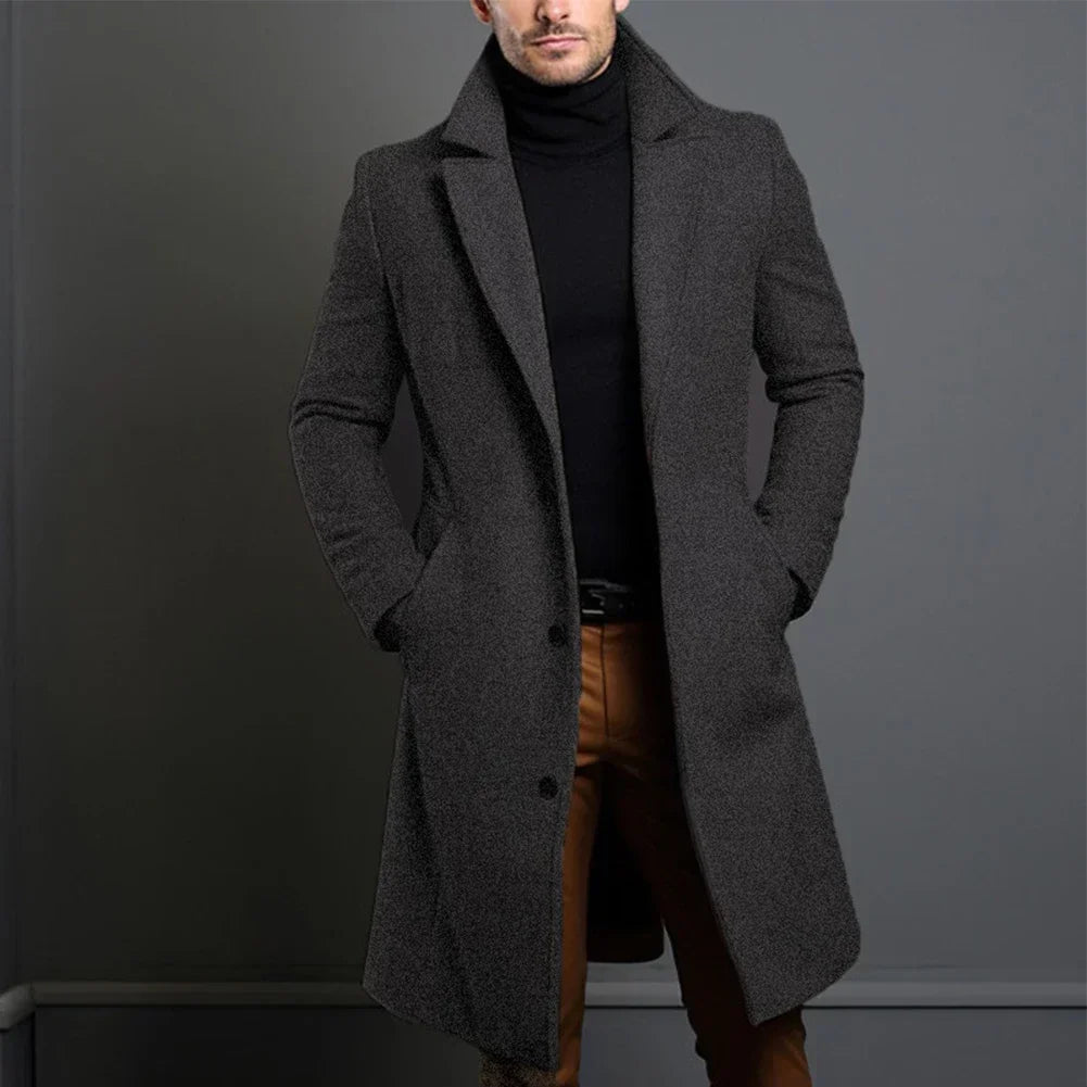 Leon – Herren Mantel mit elegantem Schnitt und Reverskragen