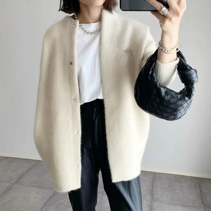 Noelle – Damen Cardigan mit Oversize-Schnitt und Knopfverschluss