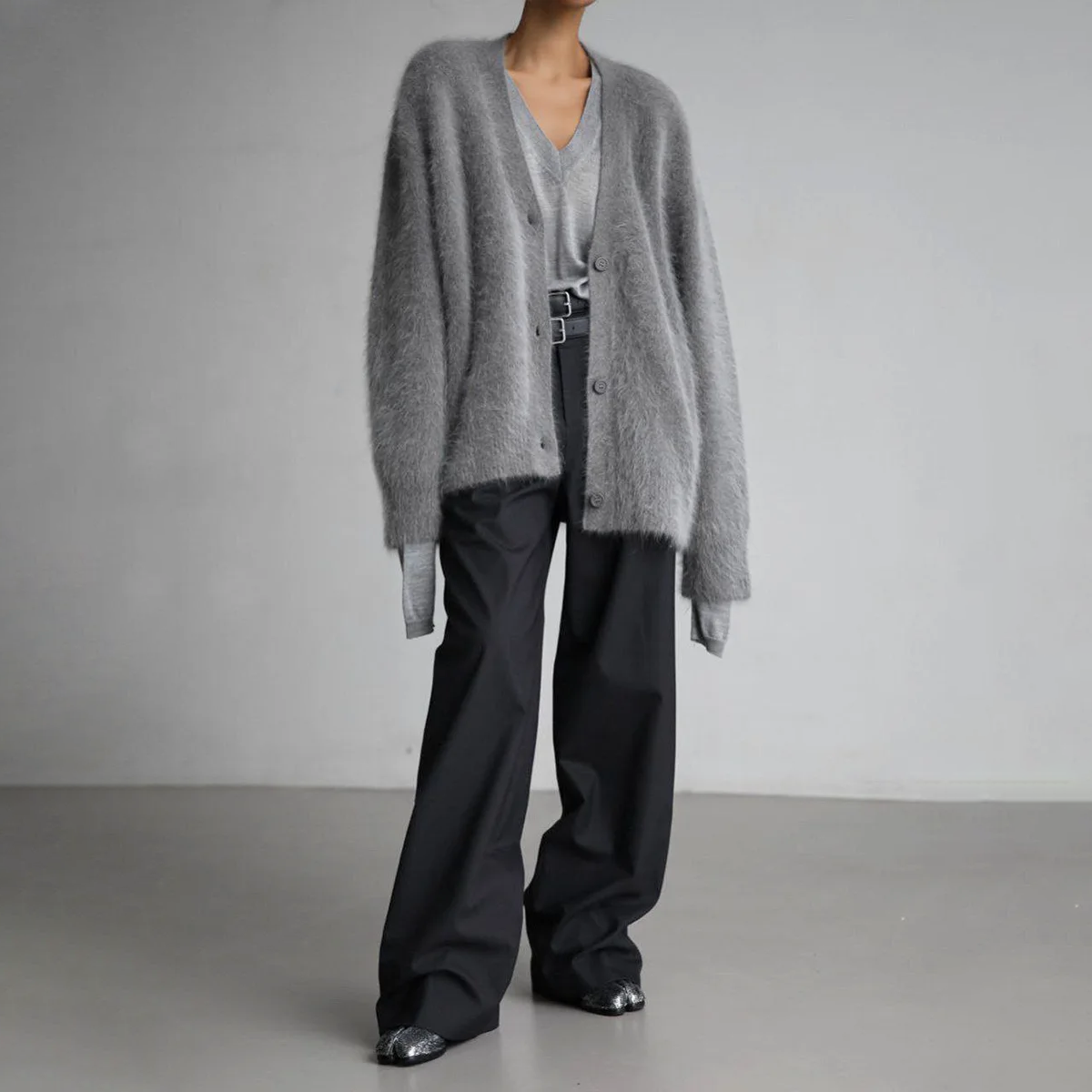 Alina – Damen Cashmere-Cardigan mit V-Ausschnitt
