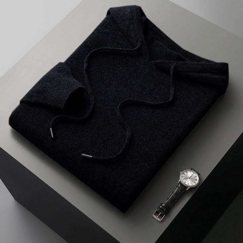 Michael - Herren Kaschmirpullover mit Kapuze