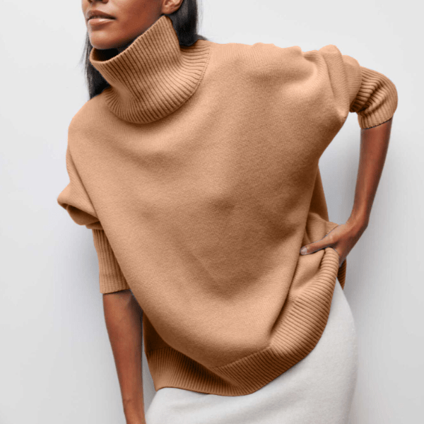Clara – Damen Kaschmir-Rollkragenpullover im Oversize-Look