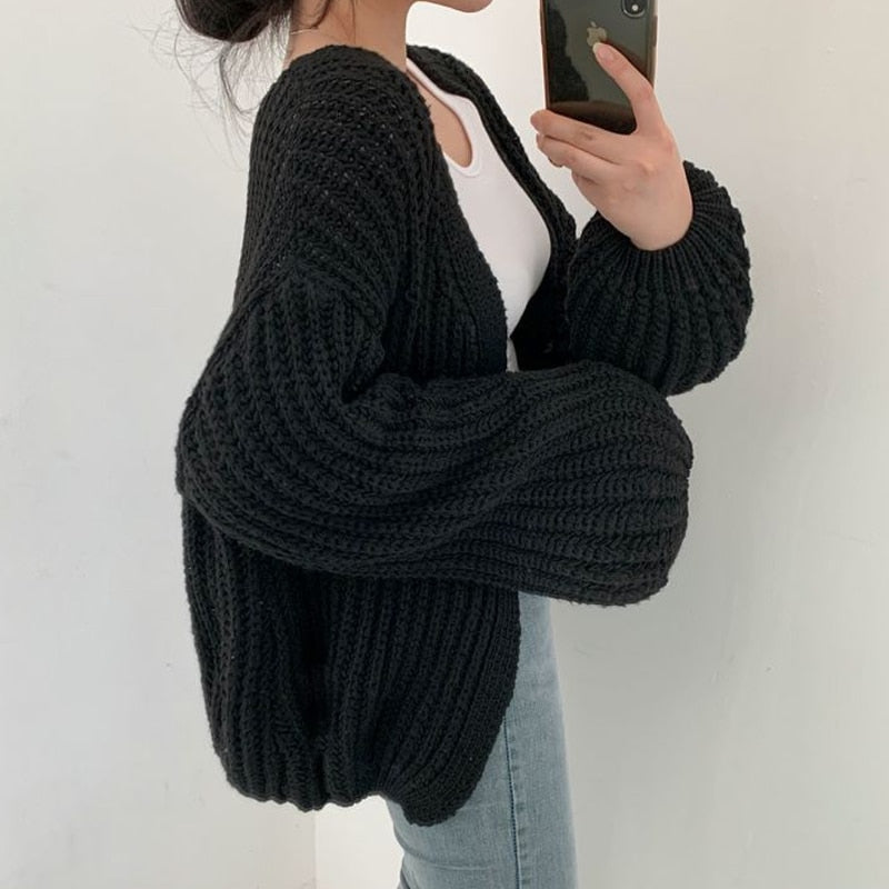 Lea - Damen Strickjacke im Oversize-Look