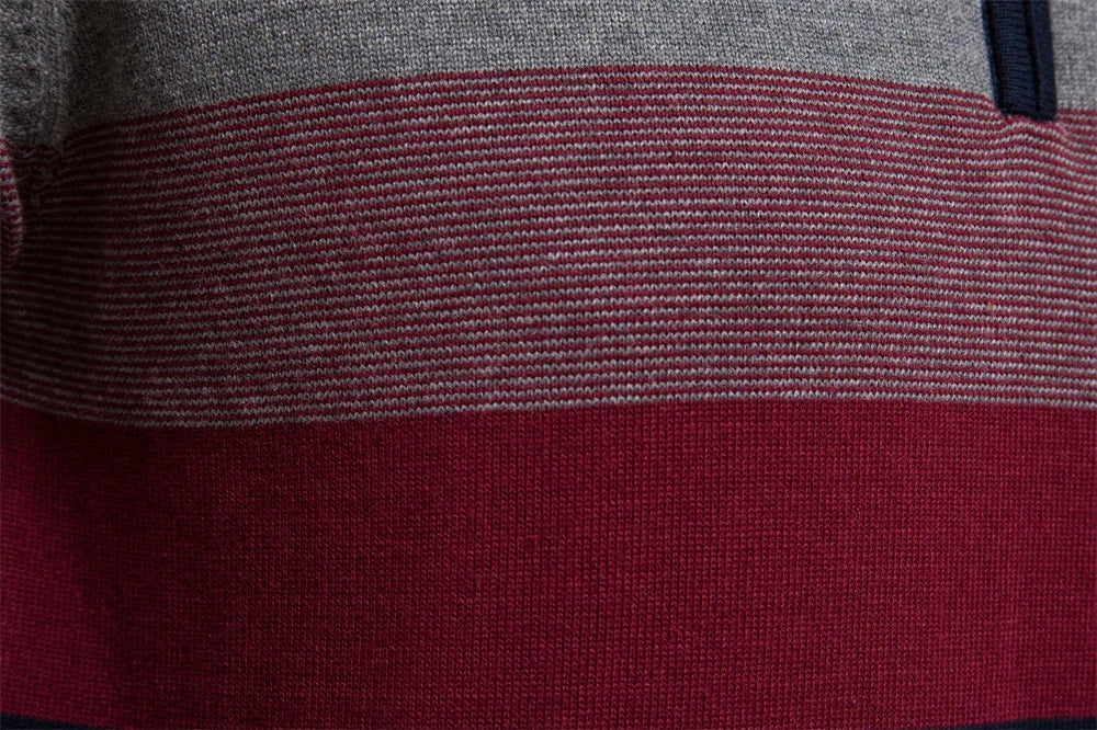 Leonardo – Herren Baumwoll Streifen Strickpullover