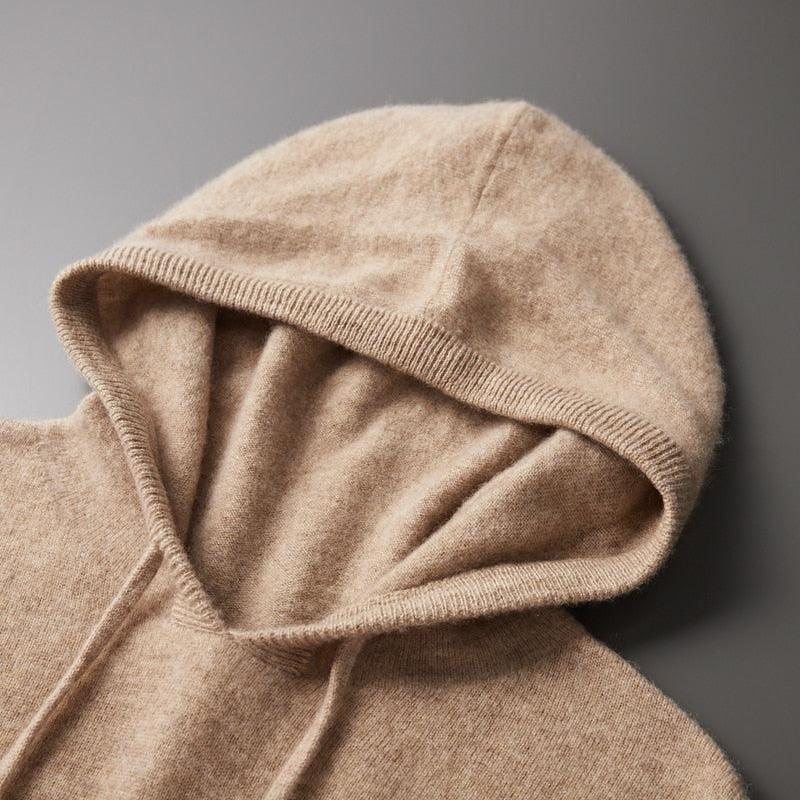 Michael - Herren Kaschmirpullover mit Kapuze