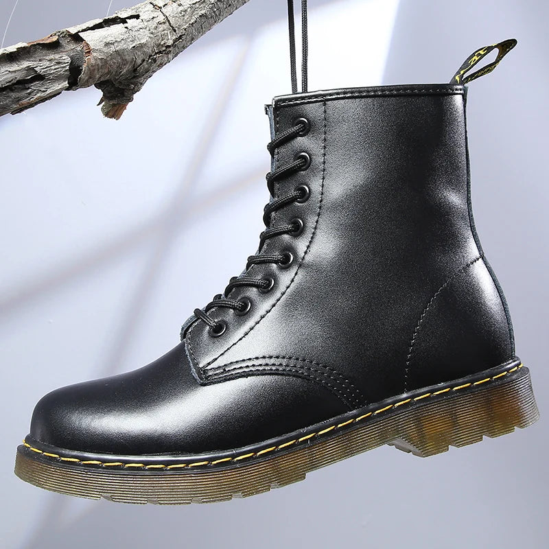 Mason – Klassische Herren Boots mit gelber Ziernaht im Retro-Style