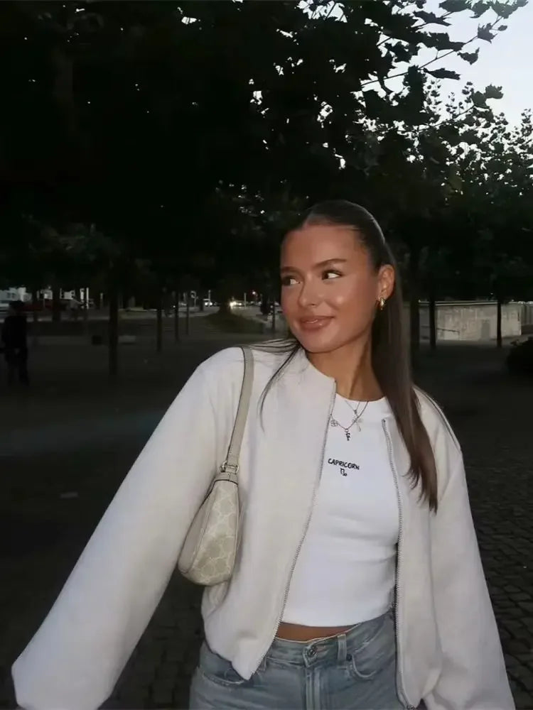 Mira - Damen Bomberjacke kurz lässig bequem