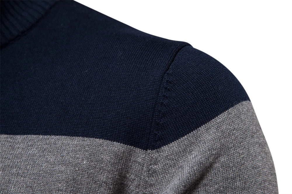 Leonardo – Herren Baumwoll Streifen Strickpullover