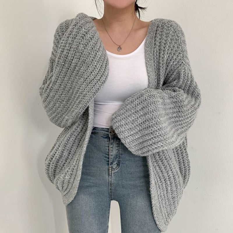 Lea - Damen Strickjacke im Oversize-Look