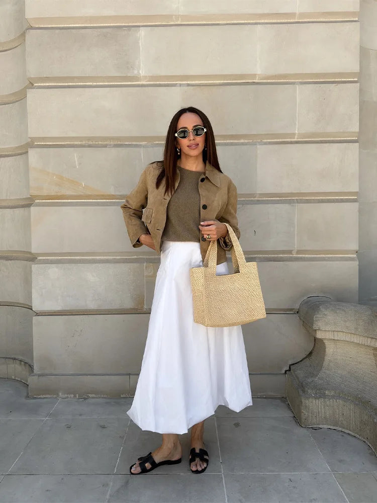 Liora - Damen Kurzjacke aus Wildlederoptik
