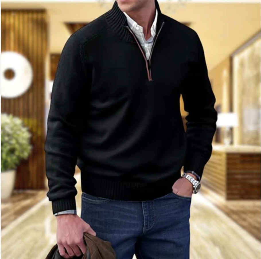 Liam – Winter Pullover Herren mit Reißverschluss