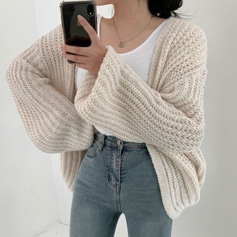 Lea - Damen Strickjacke im Oversize-Look