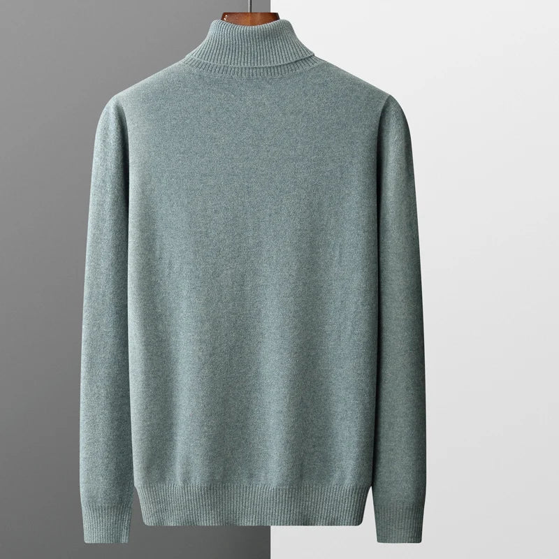 Adrian – Herren-Strickpullover Wolle mit Rollkragen