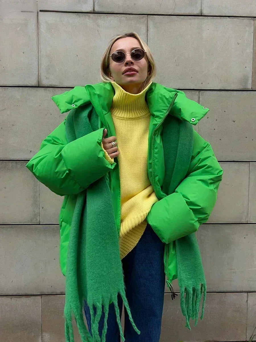 Lissandra – Oversize Daunenjacke mit Kapuze
