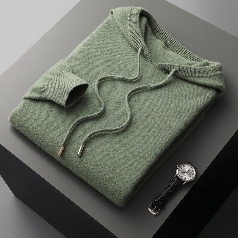 Michael - Herren Kaschmirpullover mit Kapuze